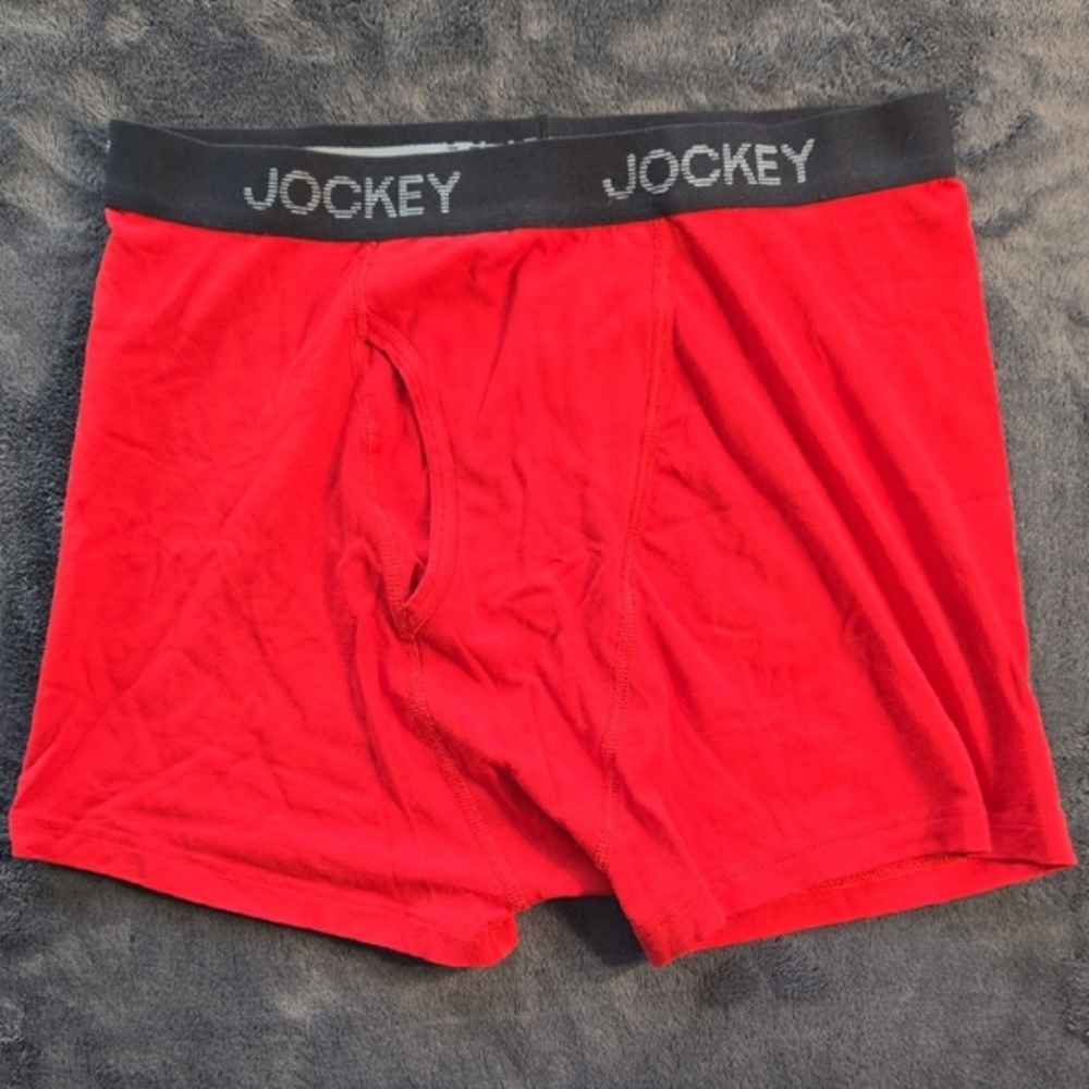Jockey Men's Red Boxer Briefs